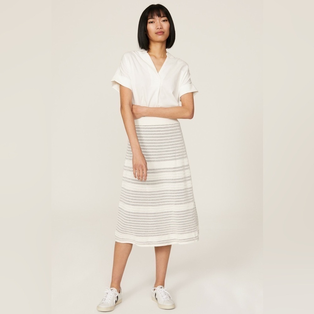 EUC RTR Kate Spade Cotton Striped Skirt Needs new elastic inside waist band S